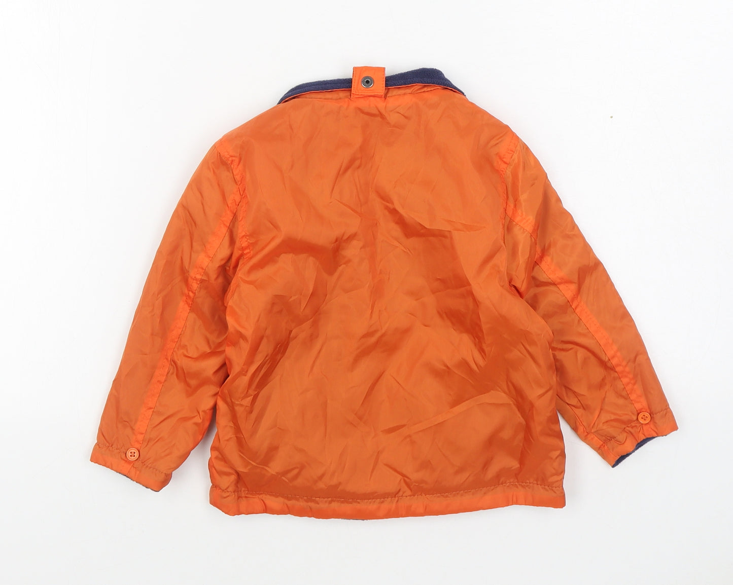 Marks and Spencer Boys Orange   Jacket  Size 18-24 Months   Zip - Reversable