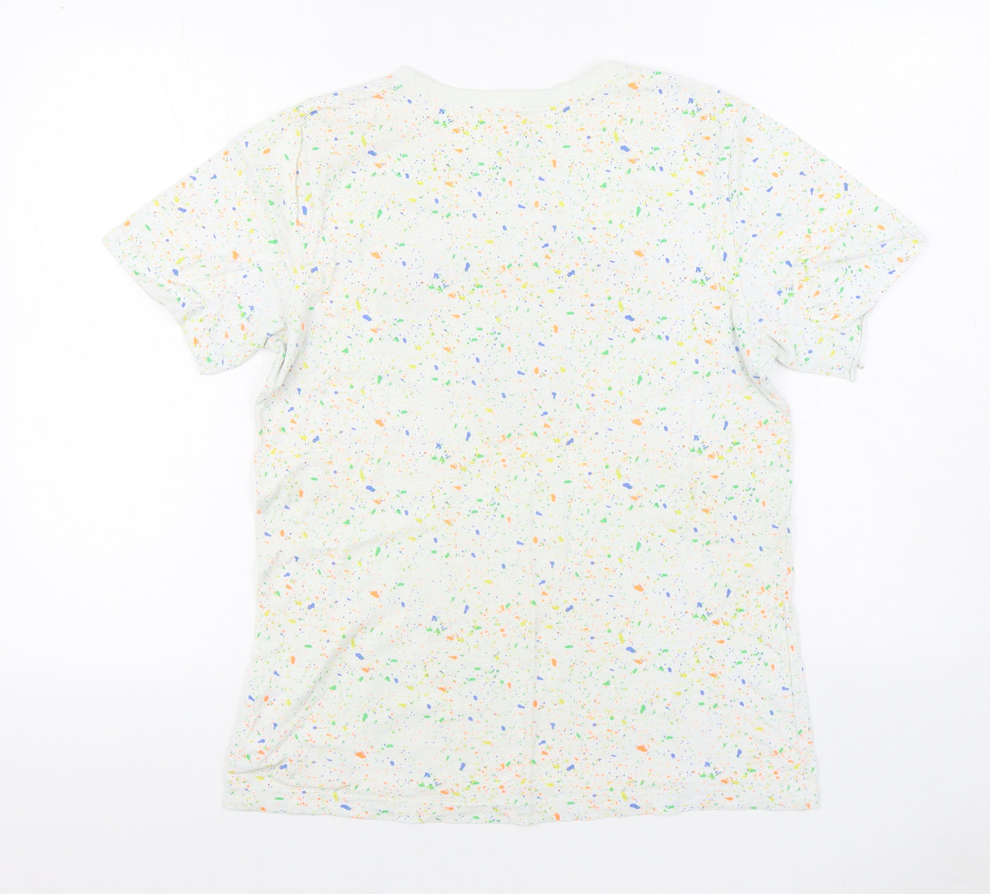 Converse Boys Multicoloured Geometric 100% Cotton Basic T-Shirt Size 13-14 Years Round Neck Pullover