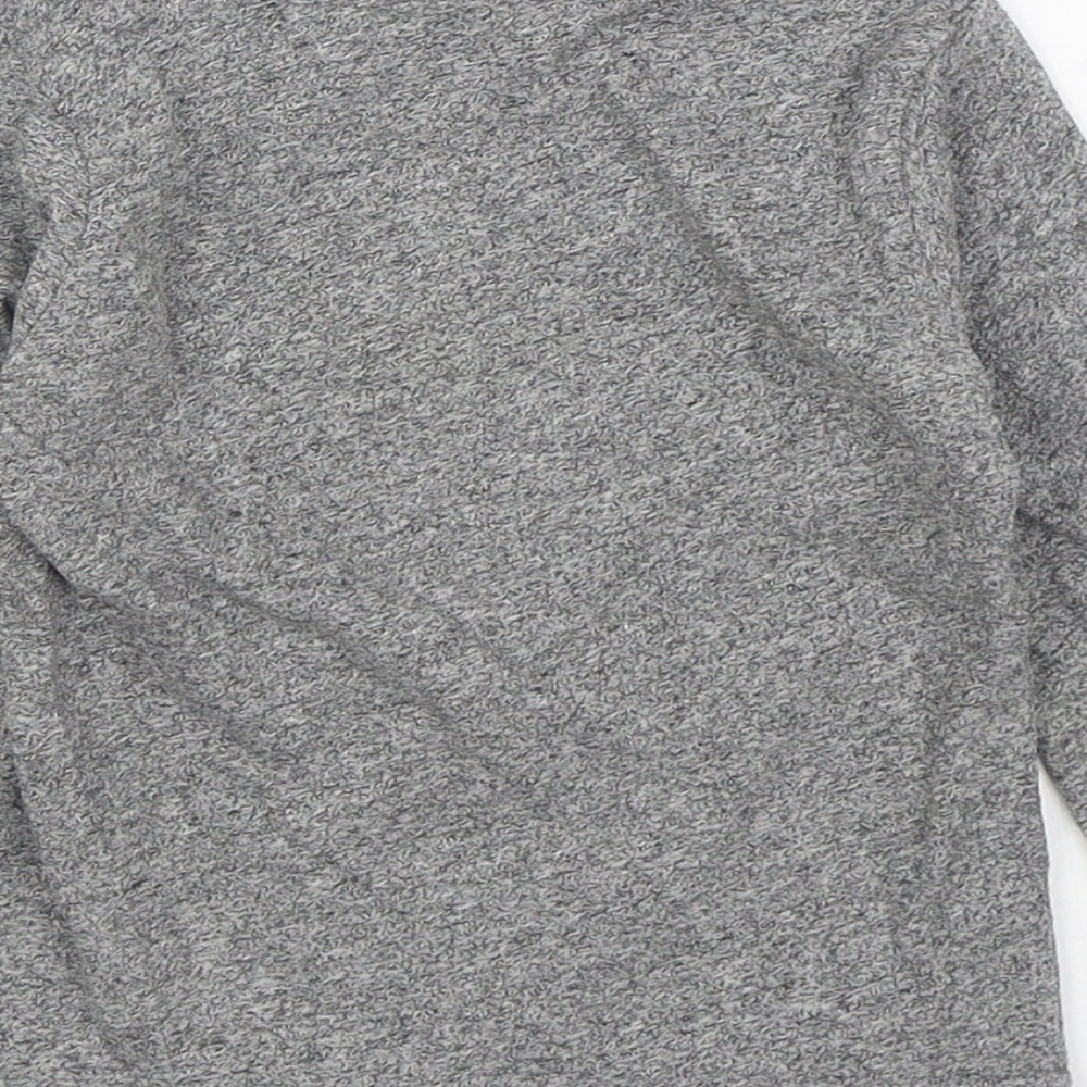 Dunnes Stores Boys Grey  Cotton Basic T-Shirt Size 12-18 Months Round Neck Pullover