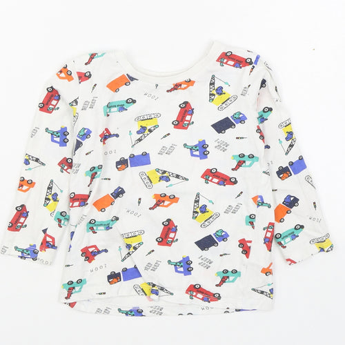 Dunnes Stores Boys Multicoloured Geometric 100% Cotton Basic T-Shirt Size 12-18 Months Round Neck Pullover
