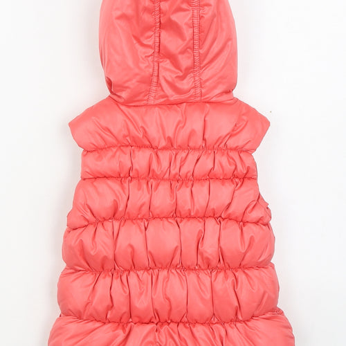 NEXT Girls Pink   Gilet Coat Size 2-3 Years  Zip