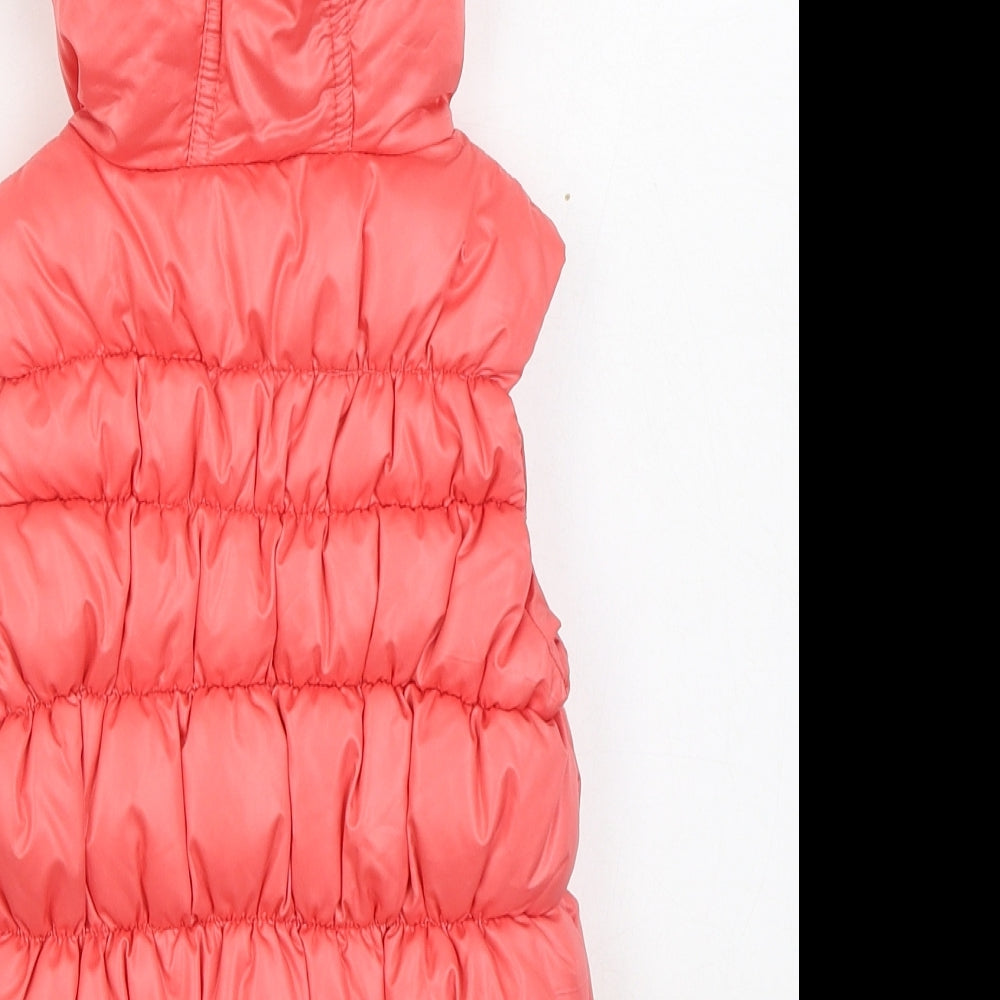 NEXT Girls Pink   Gilet Coat Size 2-3 Years  Zip
