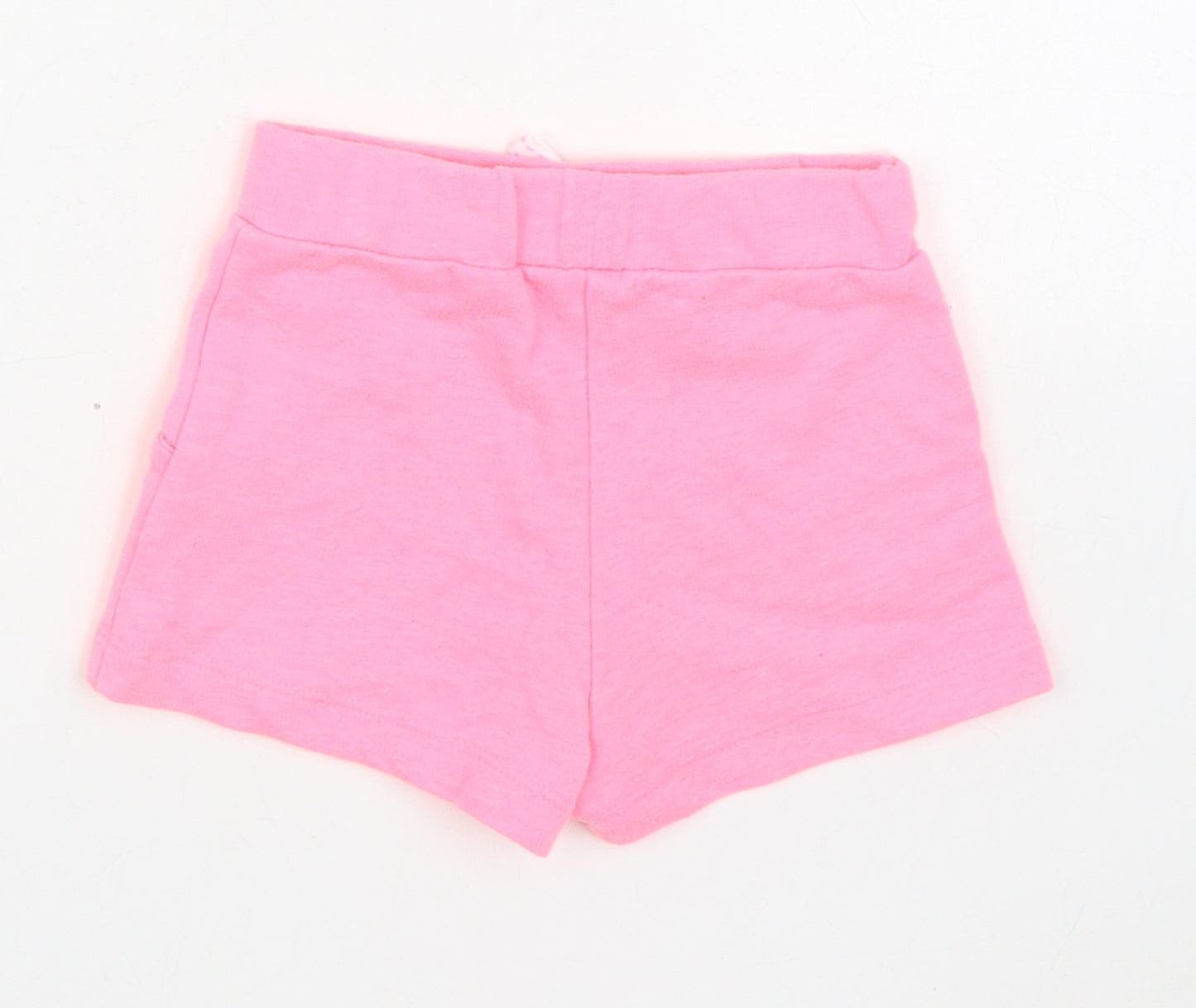 Dunnes Stores Girls Pink  Polyester Cropped Trousers Size 18-24 Months  Tie
