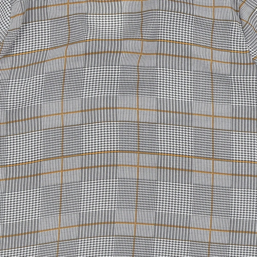 Matalan Womens Black Plaid Polyester Basic Button-Up Size 14 Collared