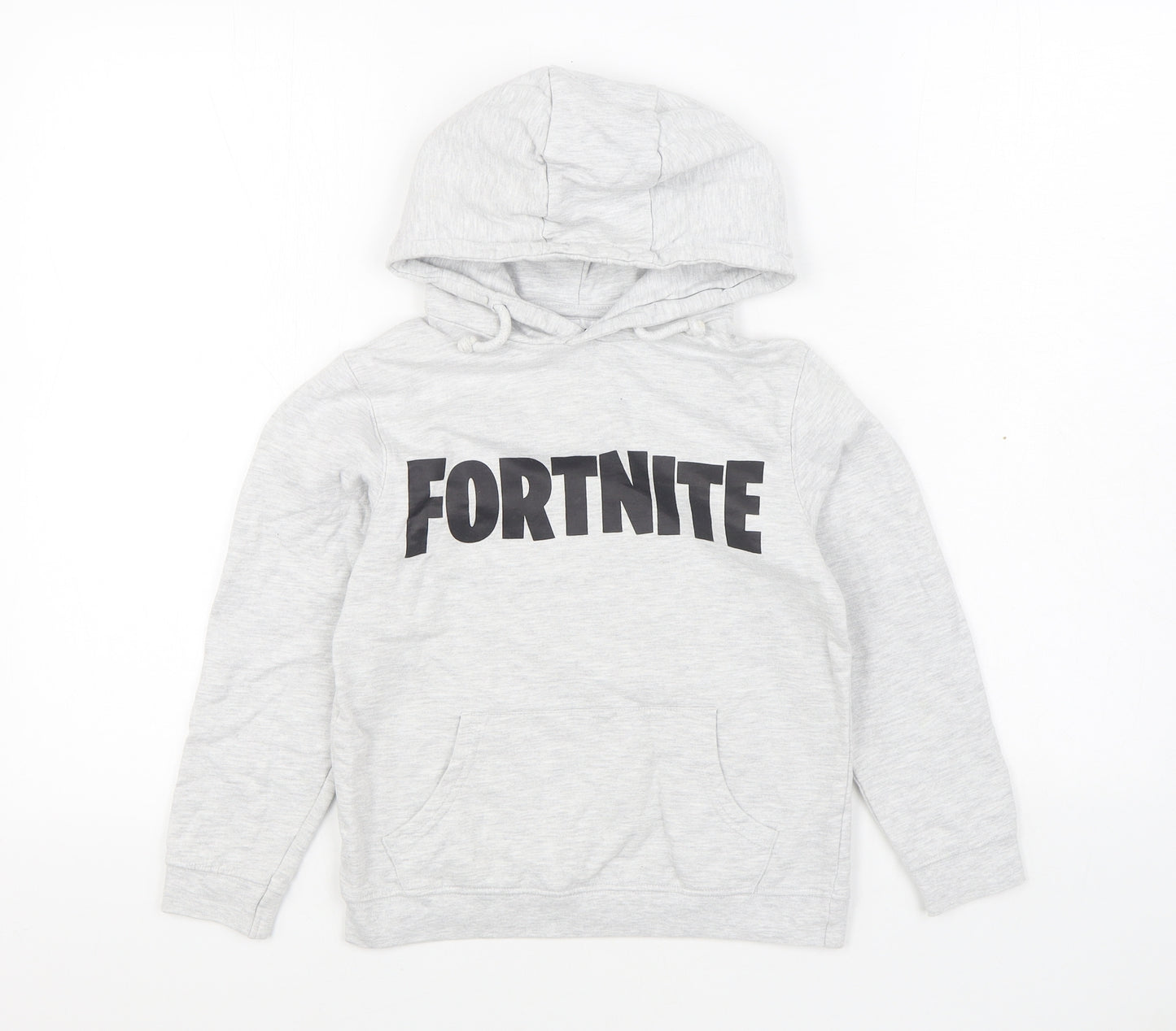 Fortnite  Boys Grey  Cotton Pullover Hoodie Size 7-8 Years  Pullover
