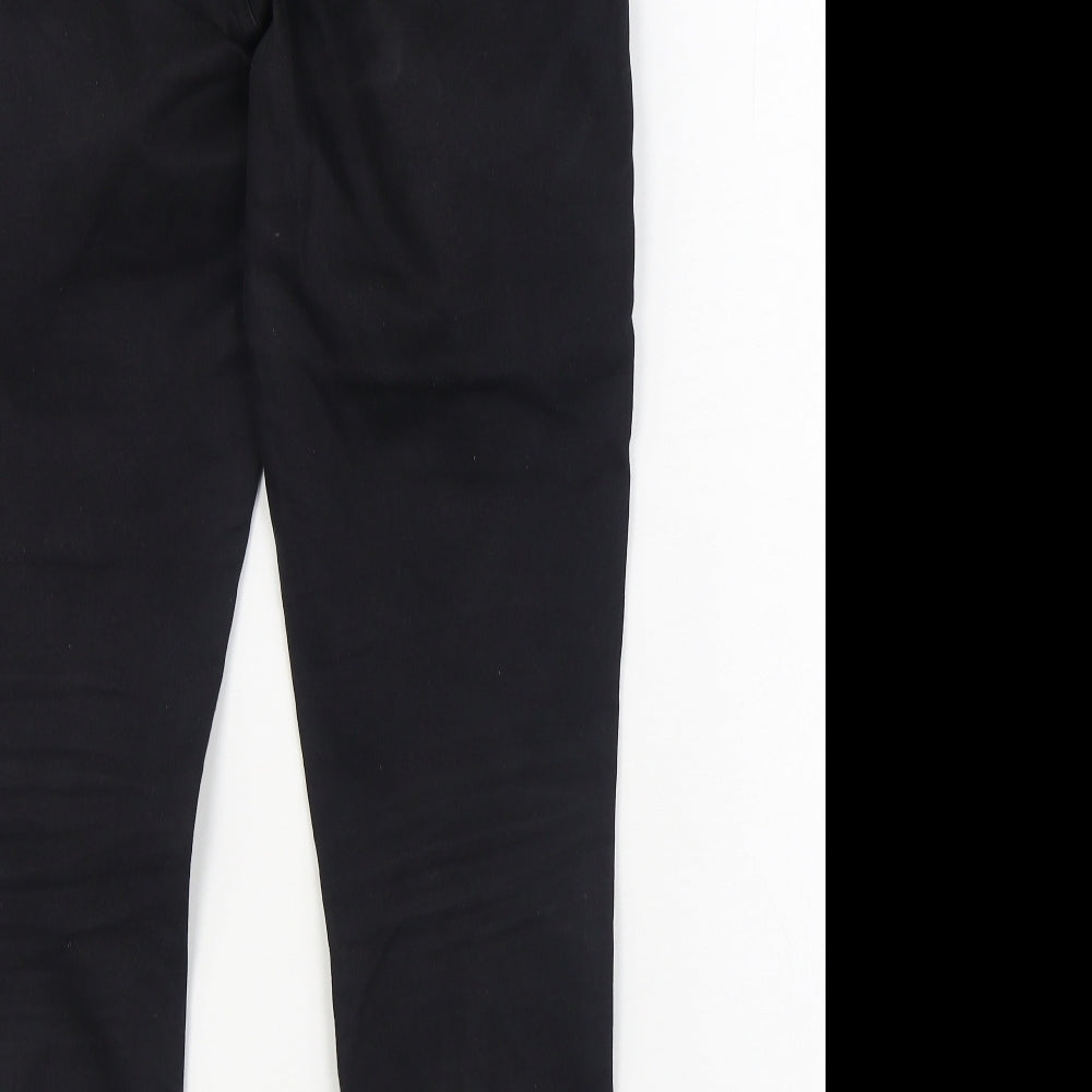 Denim & Co. Womens Black  Cotton Skinny Jeans Size 16 L28 in Regular Zip