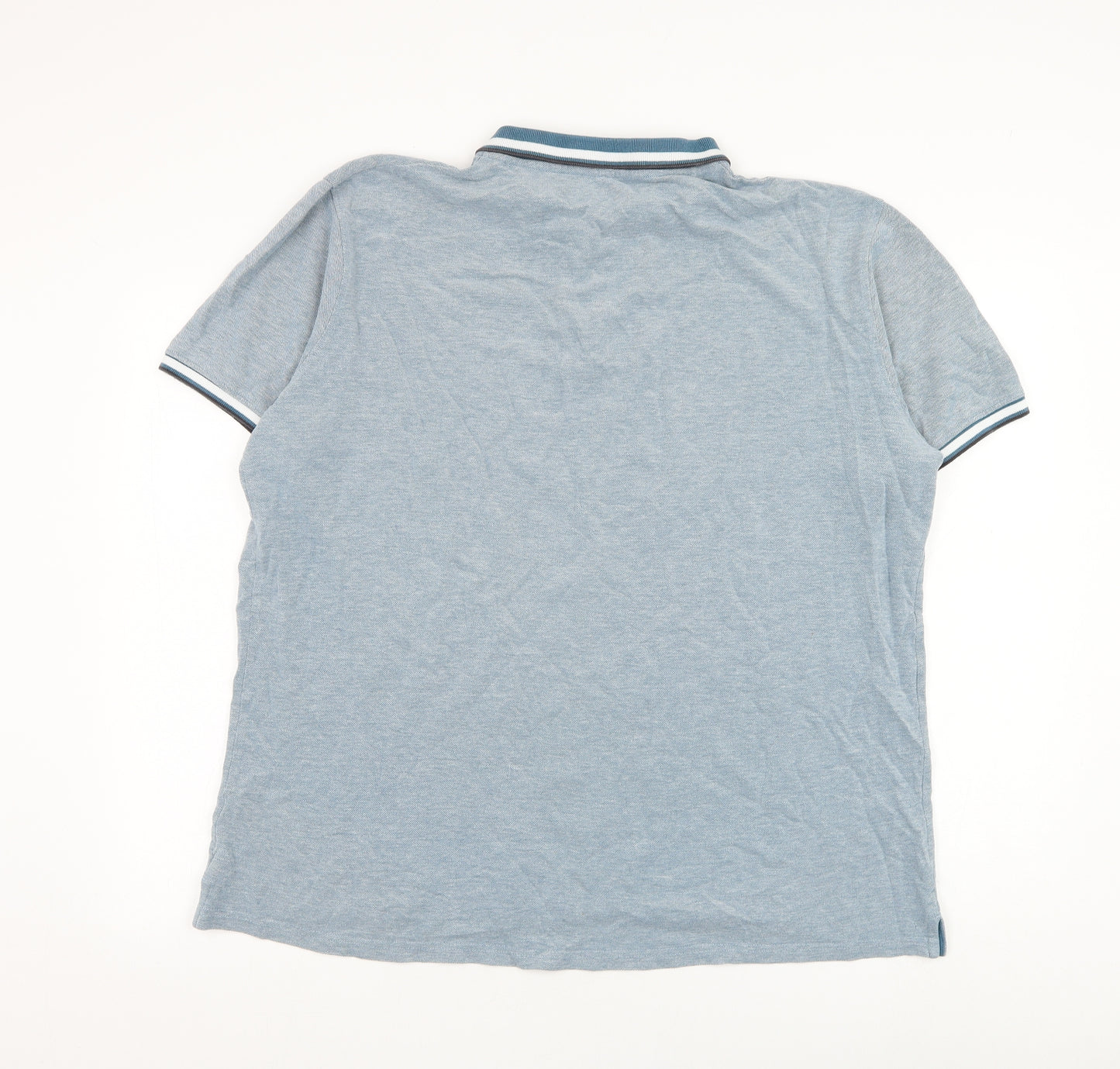 Dunnes Stores Mens Blue  Cotton  Polo Size XL Collared Pullover