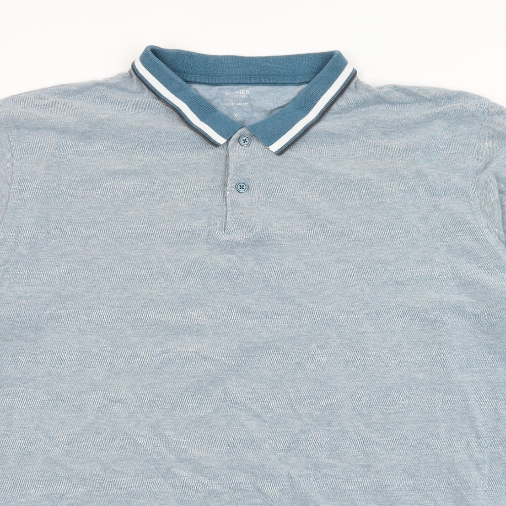 Dunnes Stores Mens Blue  Cotton  Polo Size XL Collared Pullover