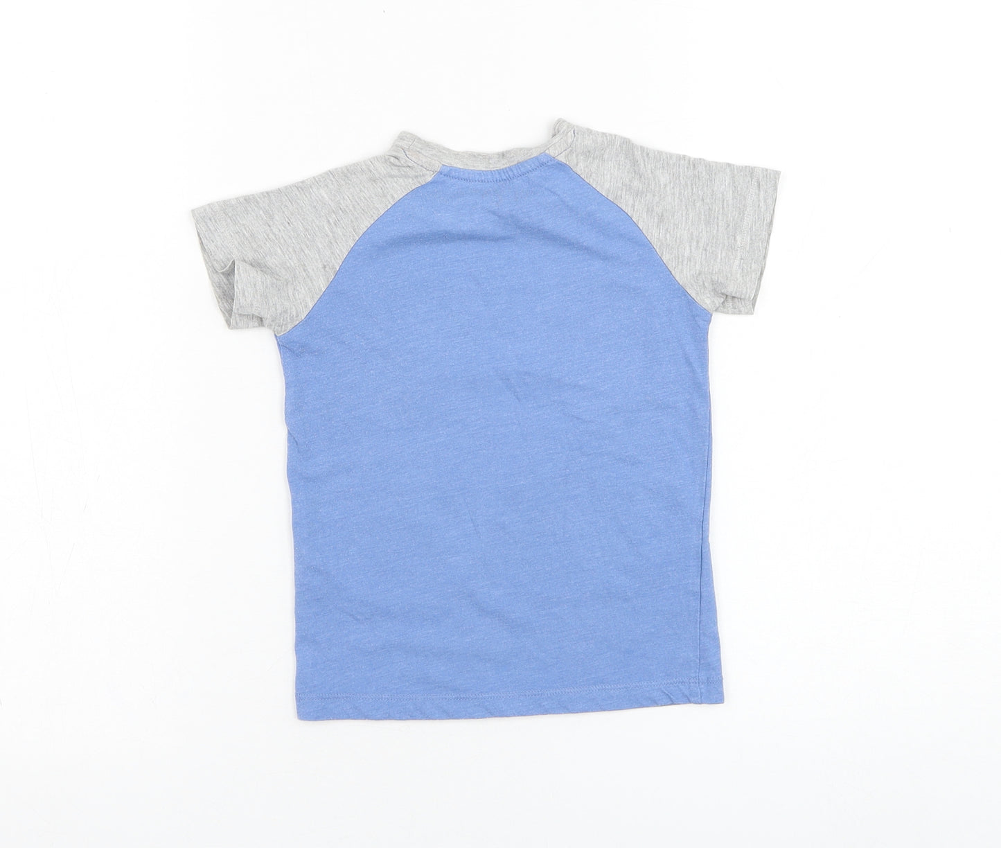 Matalan Boys Grey  Cotton Basic T-Shirt Size 18-24 Months Round Neck Pullover - Skateboard
