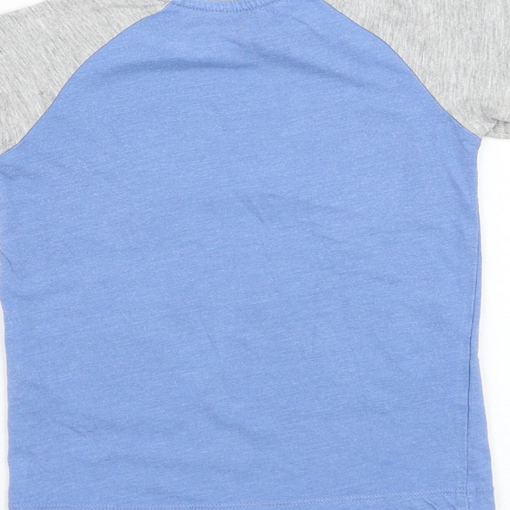 Matalan Boys Grey  Cotton Basic T-Shirt Size 18-24 Months Round Neck Pullover - Skateboard