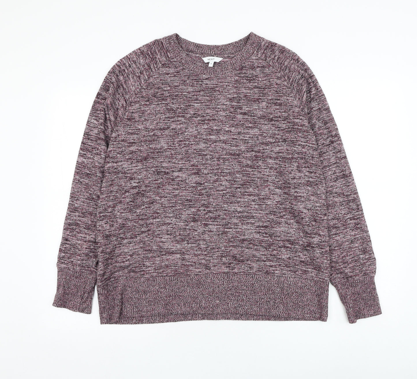 NEXT Womens Purple Round Neck  Viscose Pullover Jumper Size 16