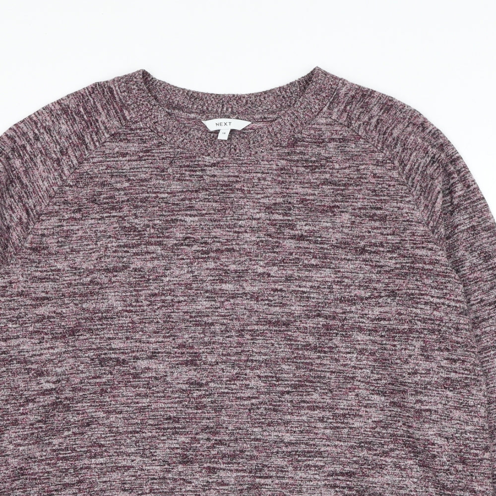 NEXT Womens Purple Round Neck  Viscose Pullover Jumper Size 16
