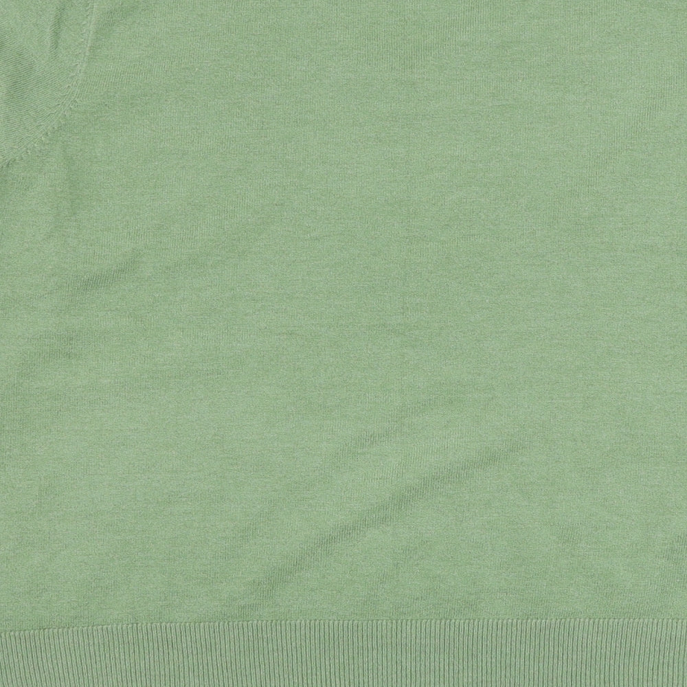 Primark Womens Green V-Neck  Polyester Pullover Jumper Size 12