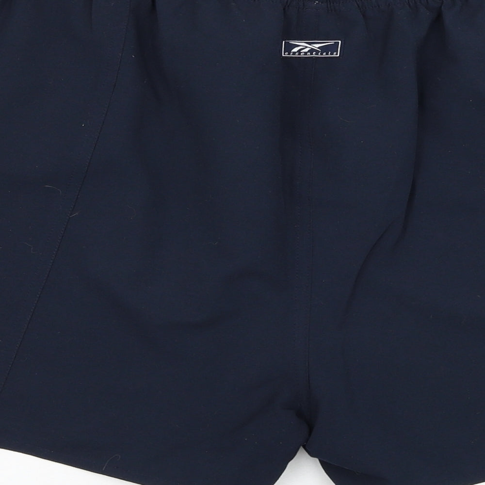 Reebok Womens Blue  Polyester Sweat Shorts Size 14 L3 in Regular Drawstring