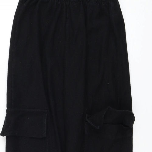 Zara Girls Black  Cotton Jogger Trousers Size 9 Months  Regular Pullover