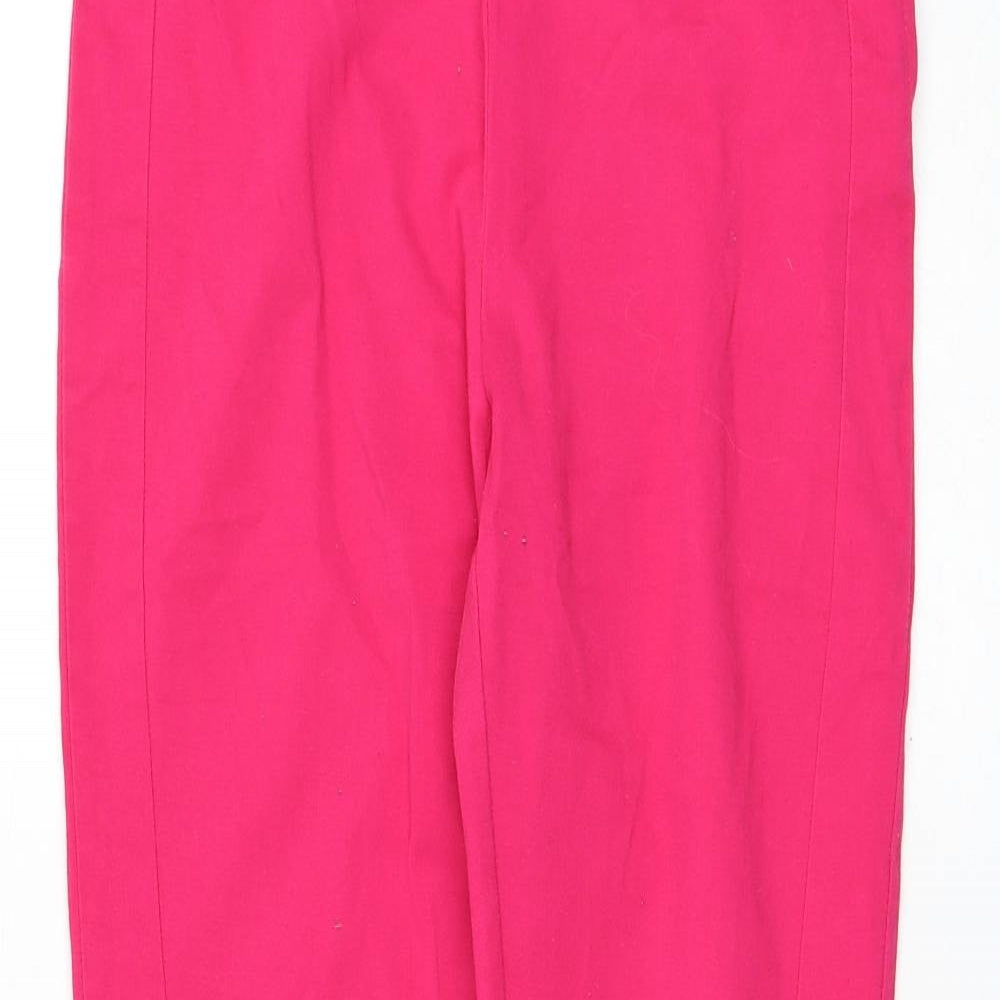 Primark Womens Pink  Cotton Straight Jeans Size 12 L29 in Regular Zip