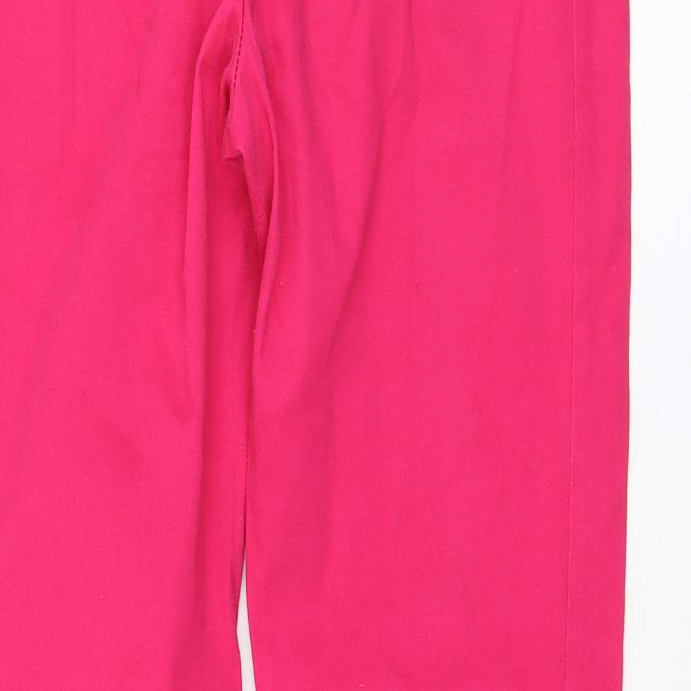 Primark Womens Pink  Cotton Straight Jeans Size 12 L29 in Regular Zip