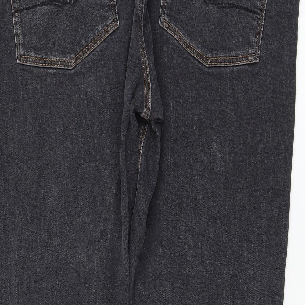 ASOS Mens Black  Cotton Straight Jeans Size 40 in L32 in Regular Zip