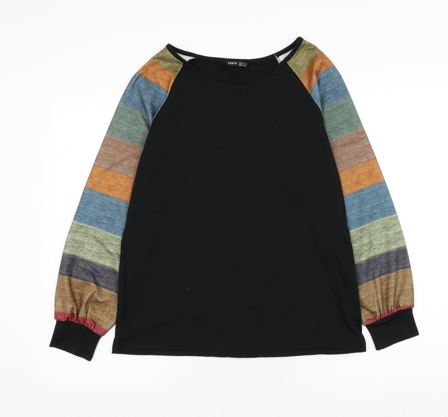 SheIn Womens Black  Cotton Pullover Sweatshirt Size S  Pullover