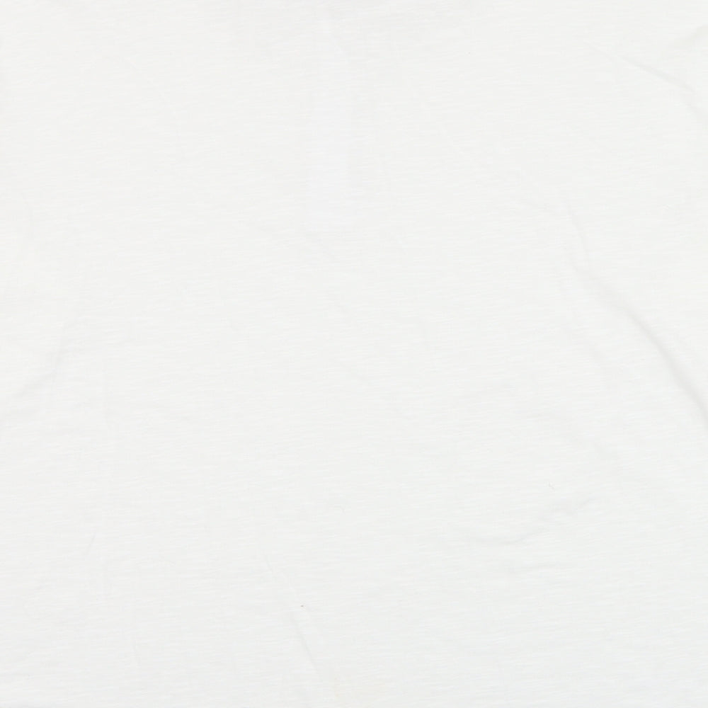 NEXT Womens White  Cotton Basic Polo Size 20 Mock Neck