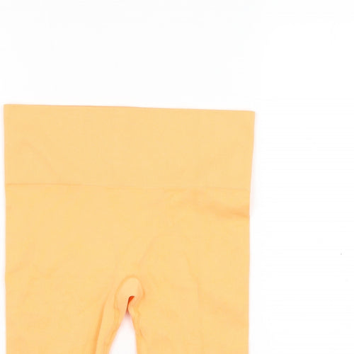 Primark Womens Orange  Nylon Biker Shorts Size 6 L8 in Regular