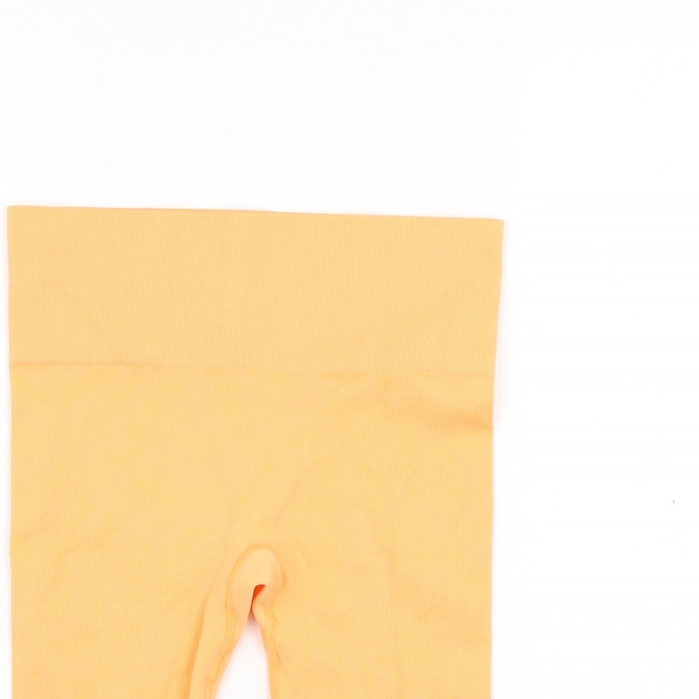 Primark Womens Orange  Nylon Biker Shorts Size 6 L8 in Regular