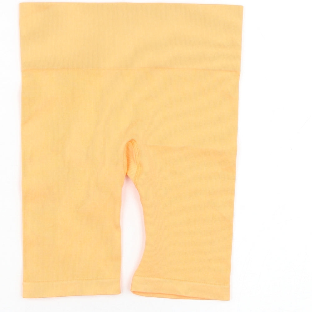 Primark Womens Orange  Nylon Biker Shorts Size 6 L8 in Regular