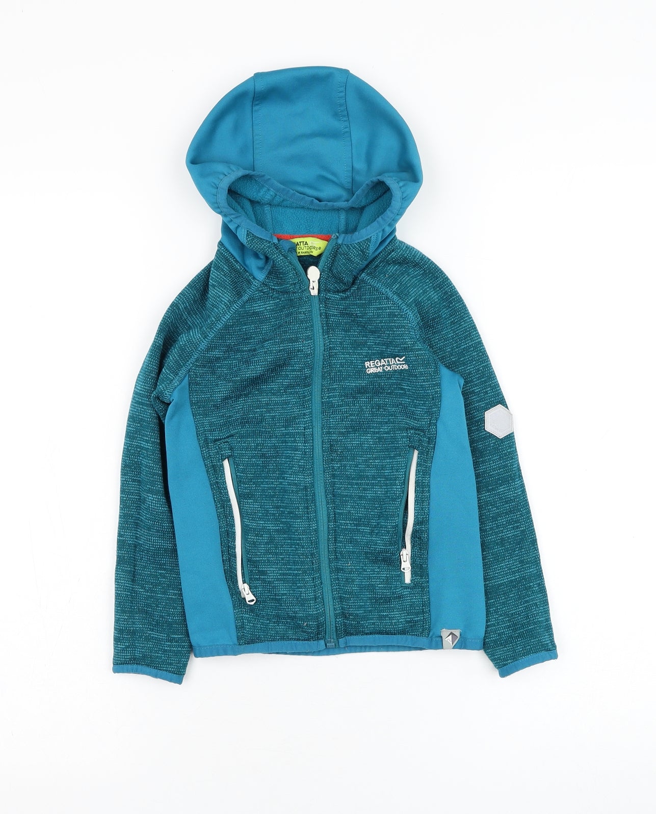 Regatta Girls Blue  Polyester Full Zip Hoodie Size 3-4 Years  Zip
