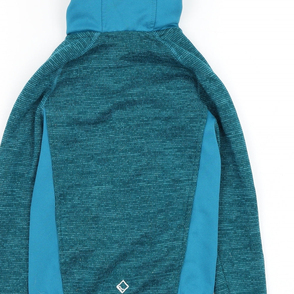 Regatta Girls Blue  Polyester Full Zip Hoodie Size 3-4 Years  Zip