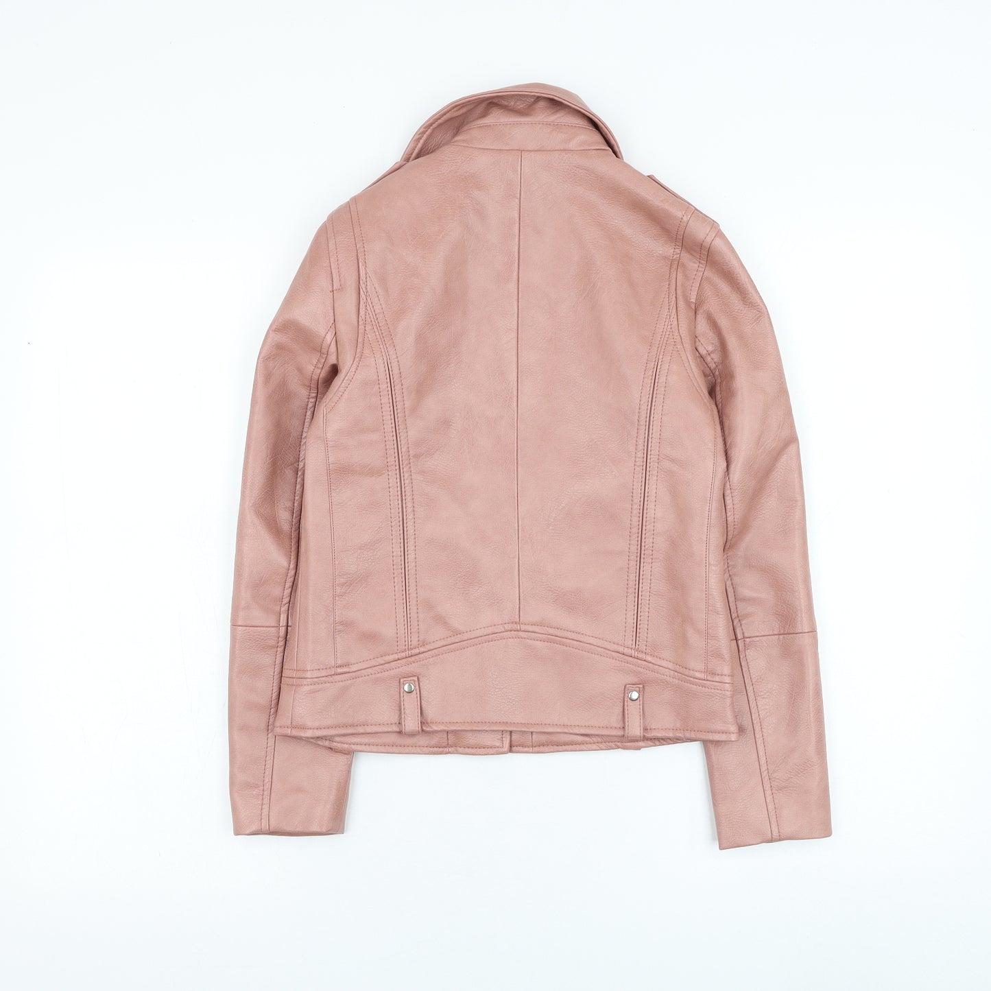 Mango Girls Pink   Biker Jacket Size 11-12 Years  Zip
