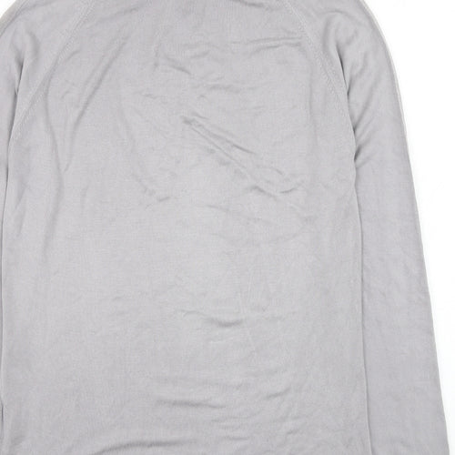 River Island Mens Grey Collared  Viscose Pullover Jumper Size L