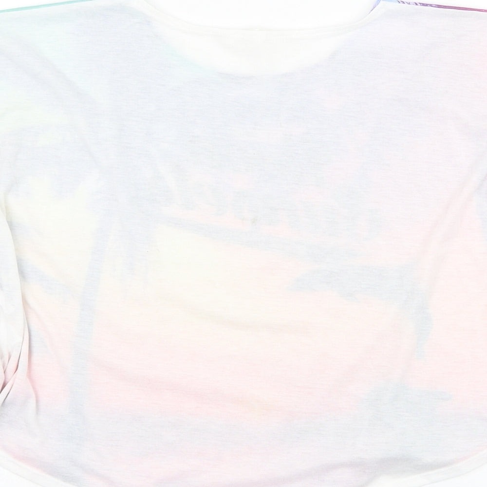 H&M Girls Multicoloured  Polyester Basic T-Shirt Size 11-12 Years Round Neck Pullover - Dolphin