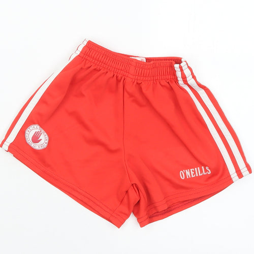 O'Neills Boys Red  Polyester Sweat Shorts Size 4-5 Years  Regular