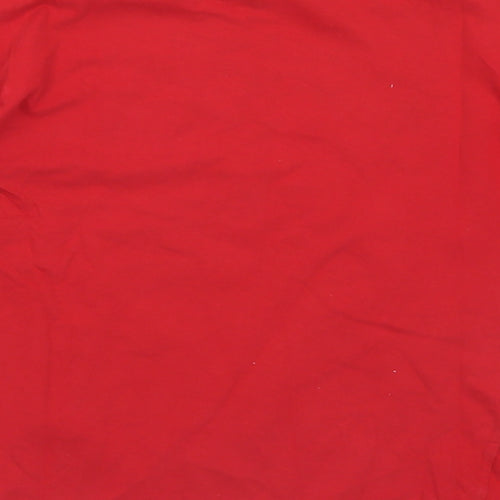 Dunnes Stores Boys Red  Cotton Basic T-Shirt Size 8 Years Crew Neck  - Always on time