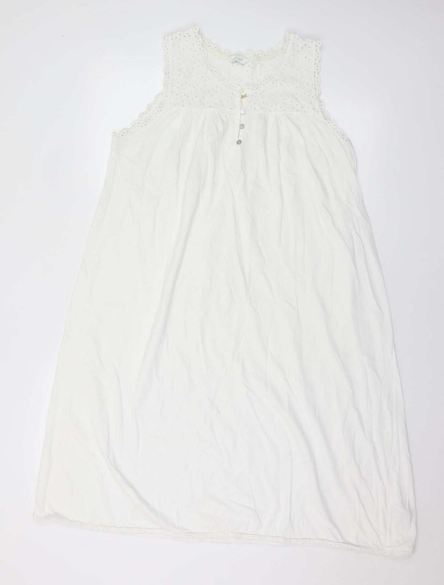 Marks and Spencer Womens White Solid Cotton Top Gown Size 12