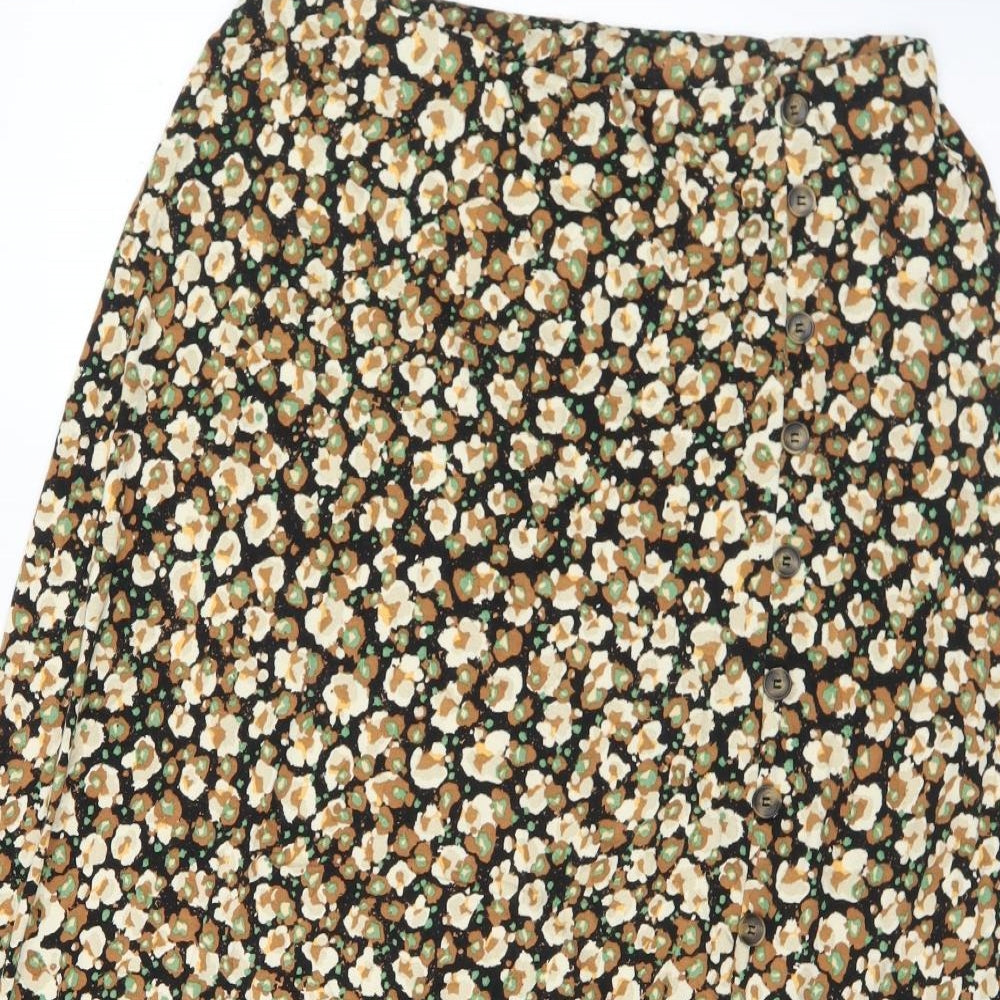 NEXT Womens Multicoloured Floral Viscose A-Line Skirt Size 12