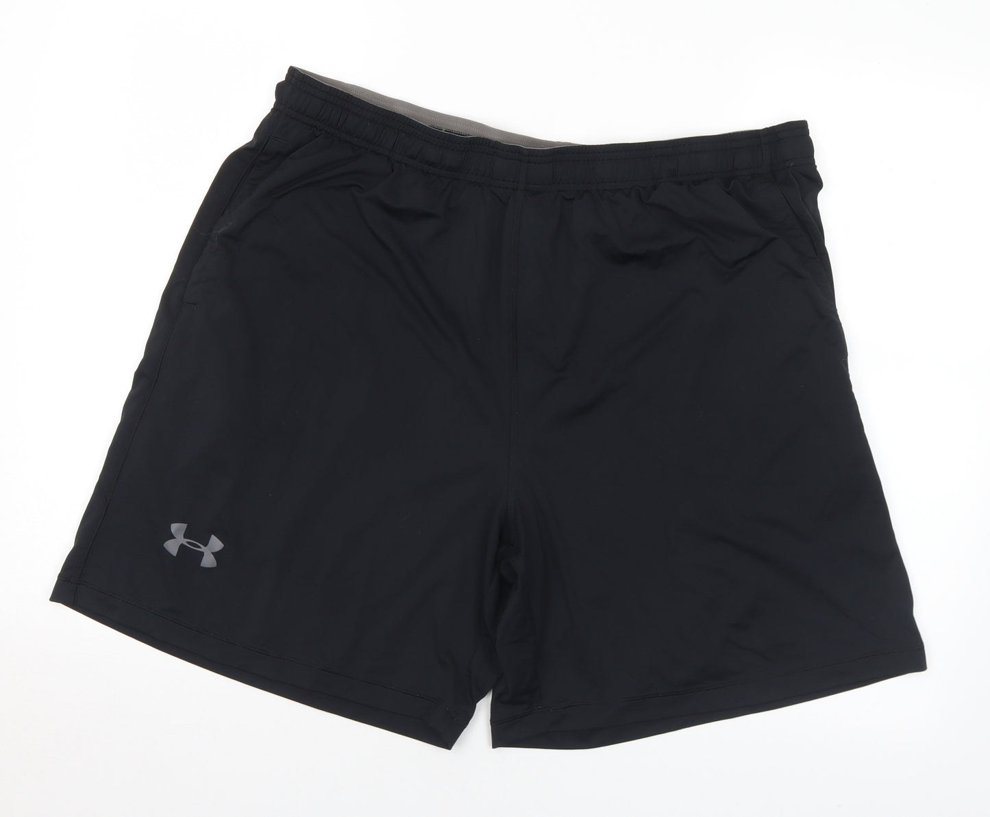 Under Amour Mens Black  Polyester Sweat Shorts Size 2XL L8 in Regular