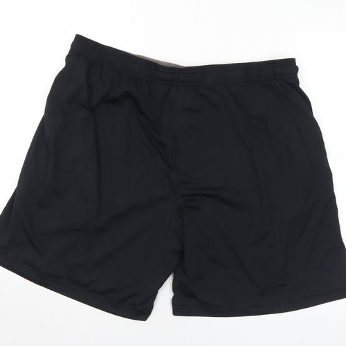 Under Amour Mens Black  Polyester Sweat Shorts Size 2XL L8 in Regular