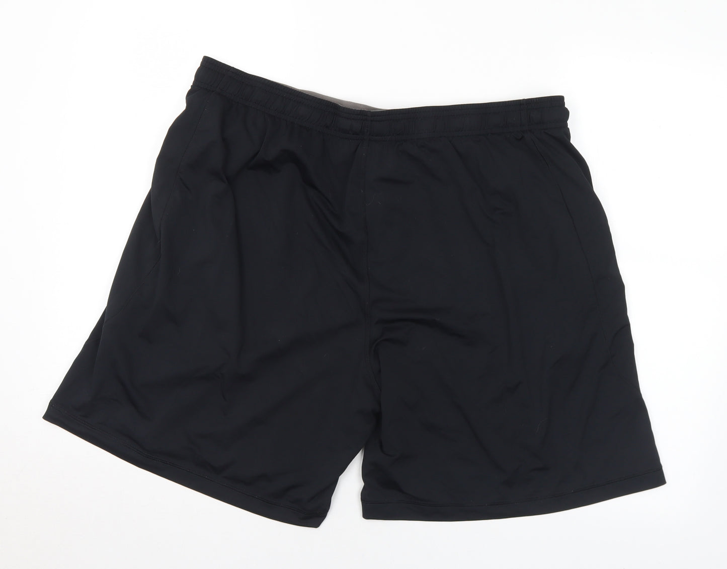 Under Amour Mens Black  Polyester Sweat Shorts Size 2XL L8 in Regular