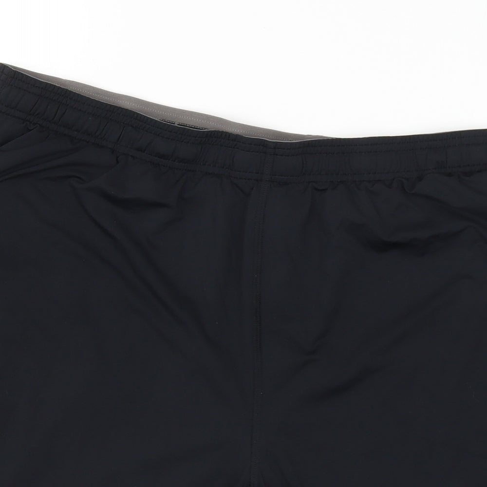 Under Amour Mens Black  Polyester Sweat Shorts Size 2XL L8 in Regular