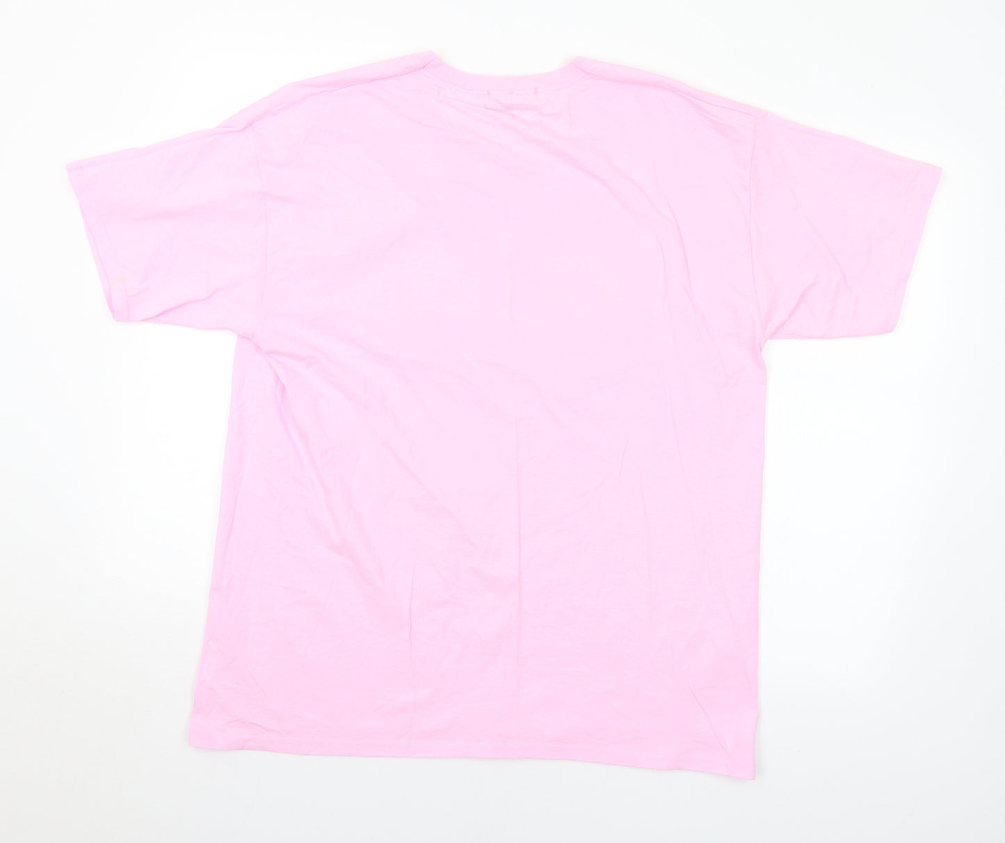 AX Paris Womens Pink  Cotton Basic T-Shirt Size M Crew Neck - California M/L