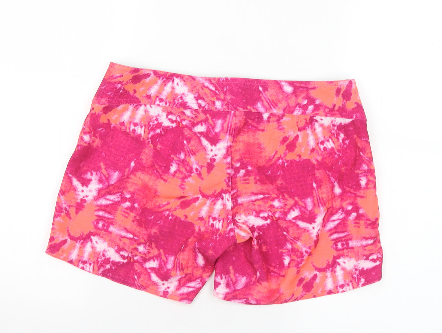 Volcom Womens Pink  Polyester Hot Pants Shorts Size M L5 in Regular Tie - Swim Shorts