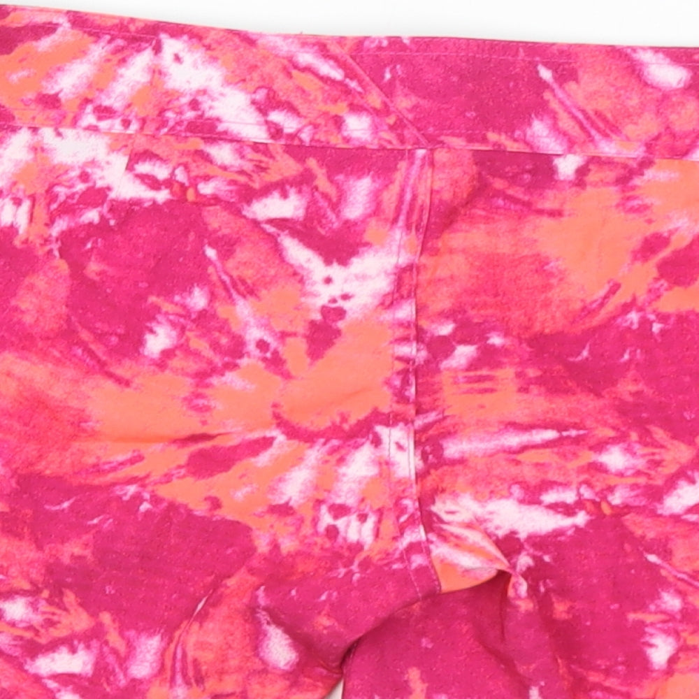 Volcom Womens Pink  Polyester Hot Pants Shorts Size M L5 in Regular Tie - Swim Shorts