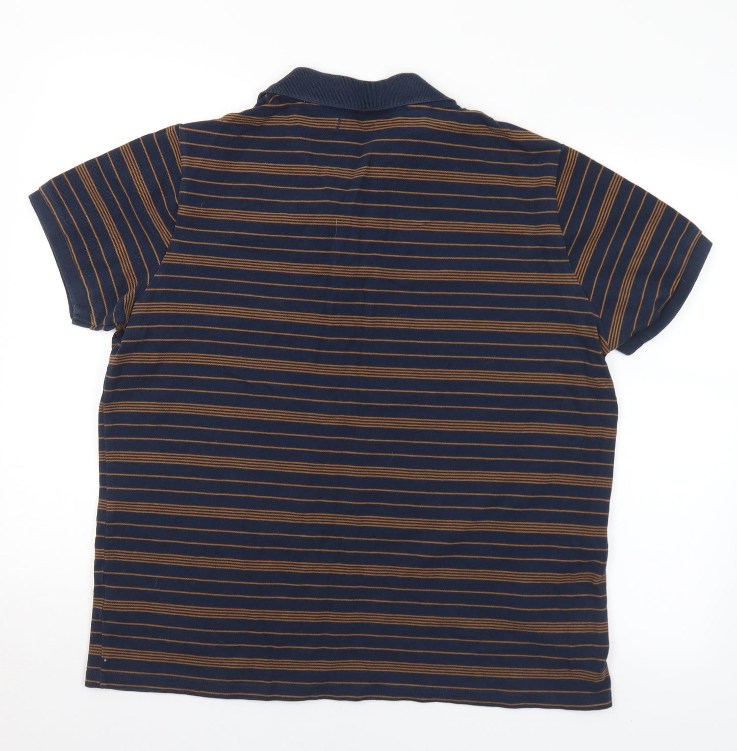 Jacamo Mens Brown Striped Cotton  Polo Size XL Collared Button