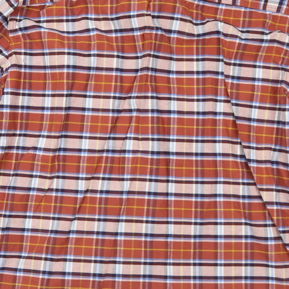 Levi Mens Multicoloured Plaid Cotton  Button-Up Size XL Collared Button