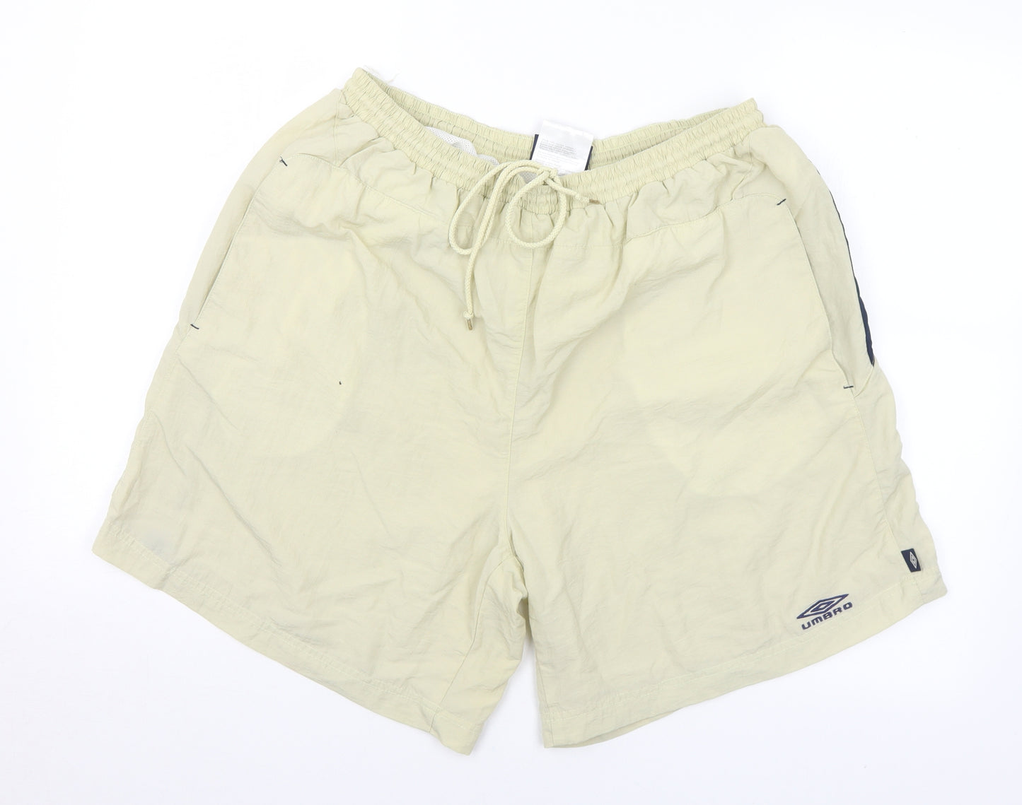 Umbro Mens Beige  Polyester Sweat Shorts Size XL L7 in Regular Drawstring