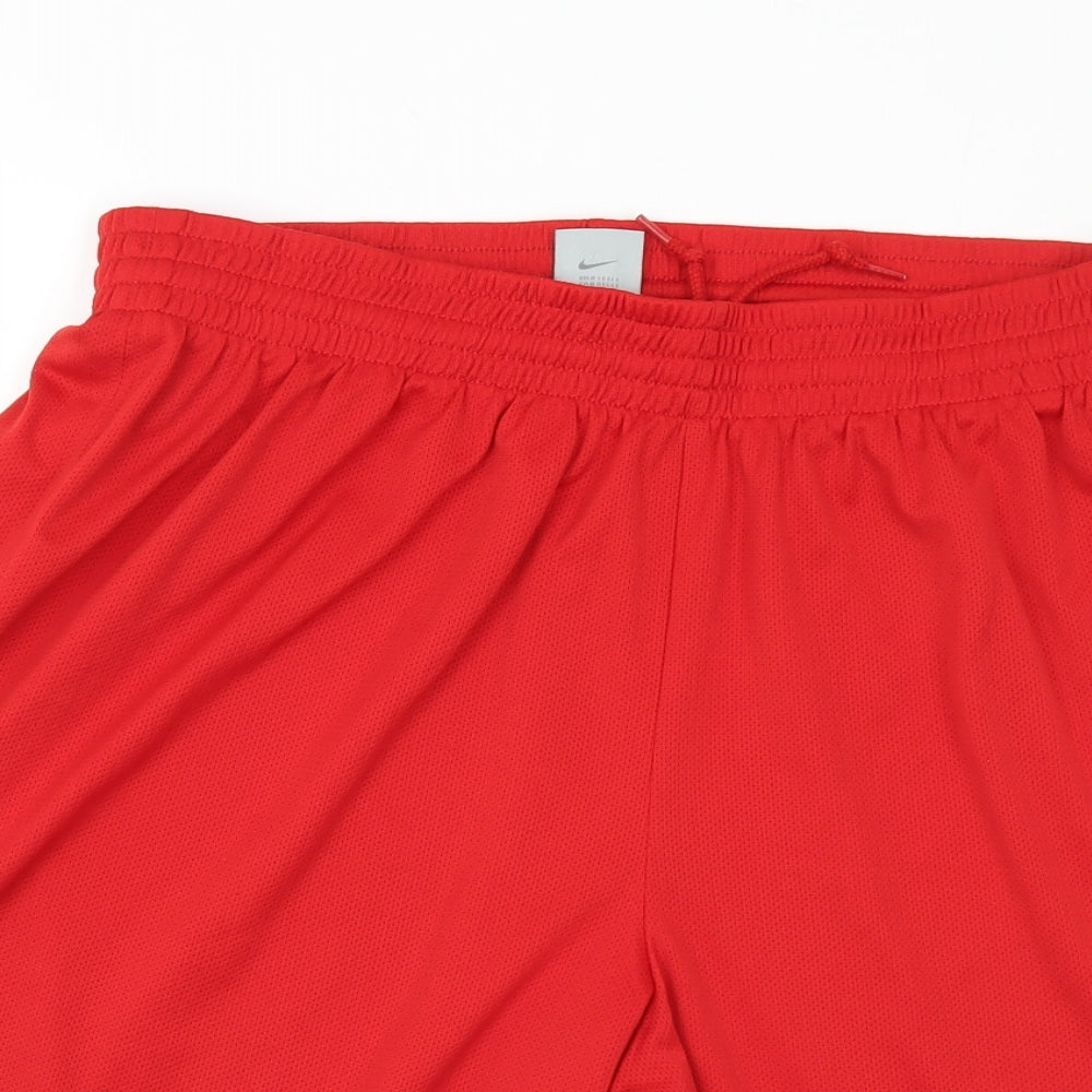 Nike Mens Red  Polyester Sweat Shorts Size XL L10 in Regular