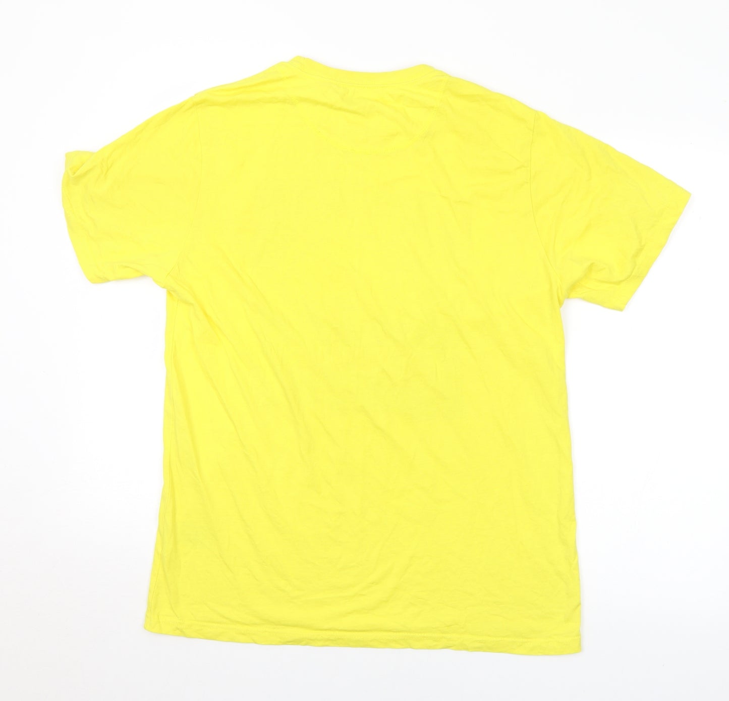 ellesse Mens Yellow  Cotton  T-Shirt Size M Crew Neck  - Logo