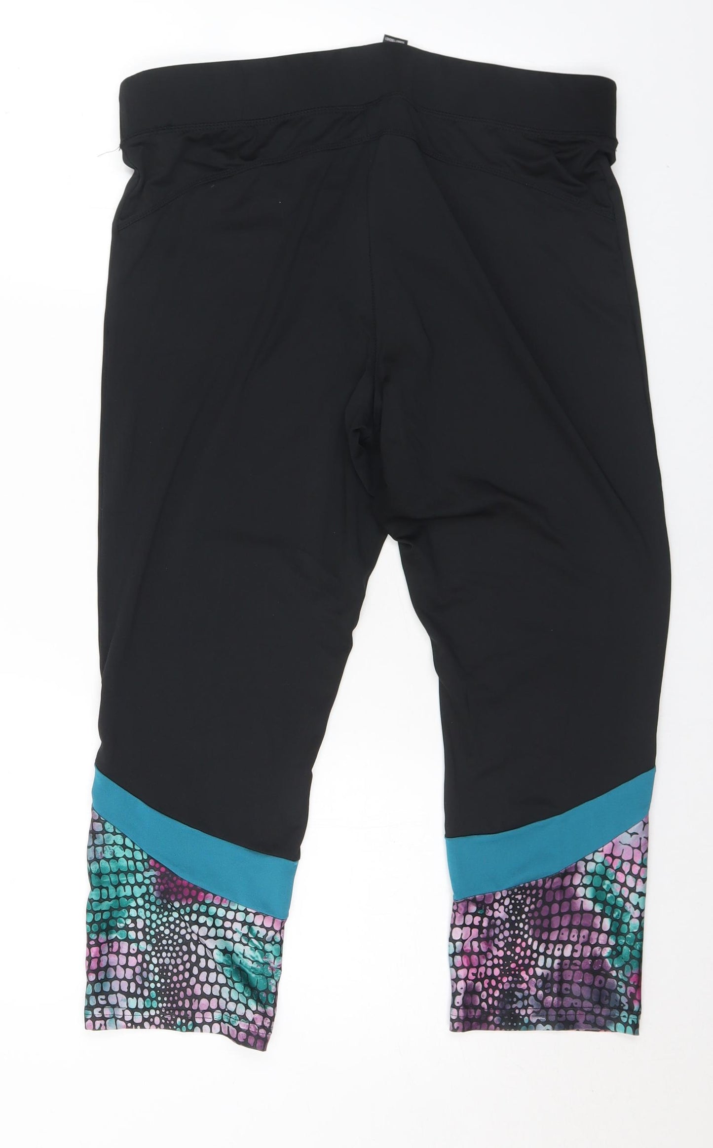Dunnes Stores Womens Multicoloured Geometric Polyester Cropped Leggings Size 18 L23 in Regular
