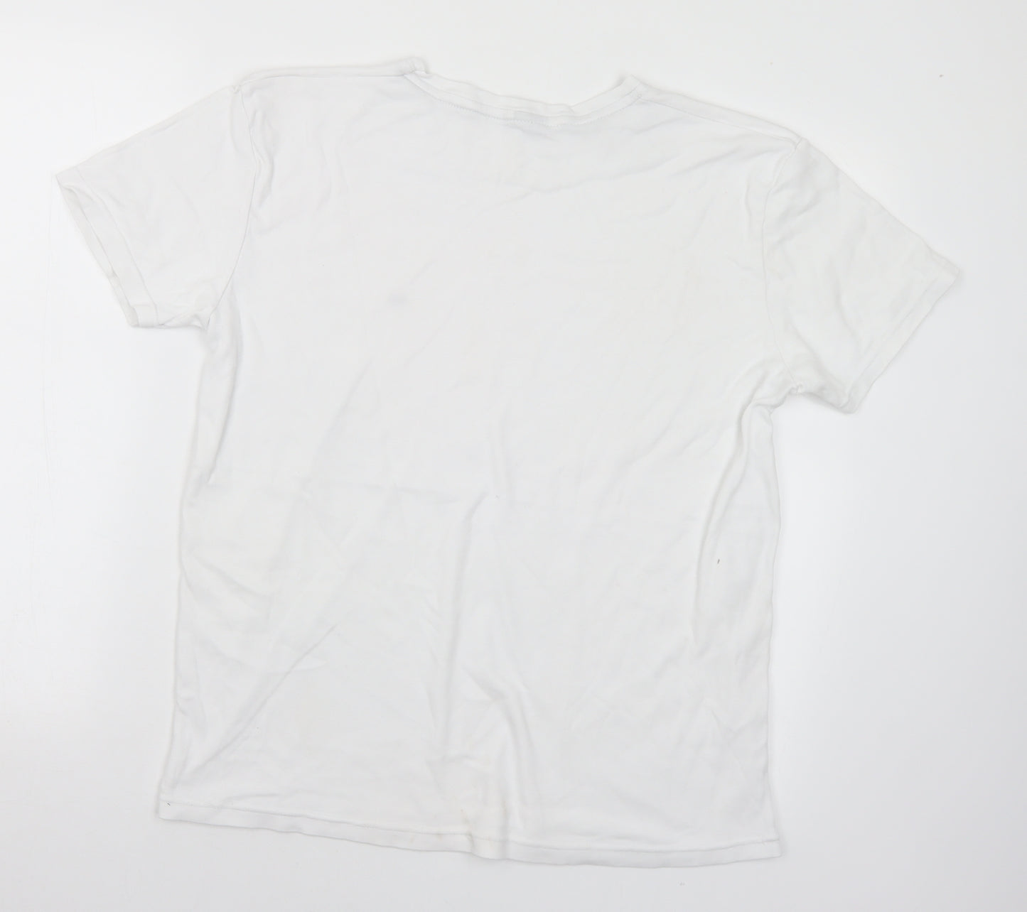 Tommy Hilfiger Mens White  Cotton  T-Shirt Size XL Crew Neck